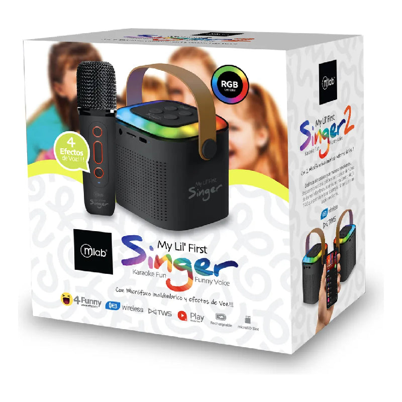 Mlab Karaoke My Lil First Singer Rgb 1 Mic Inalámbrico