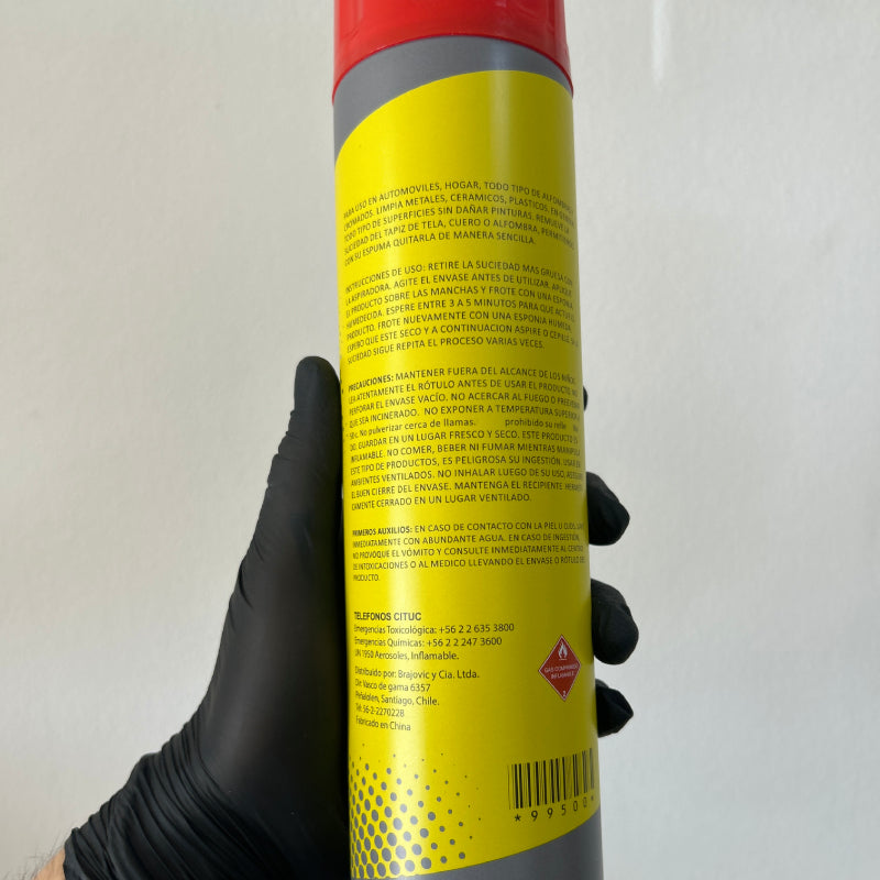 Limpia Tapiz Arlon 650 Ml Con Cepillo Para Asientos, Techo