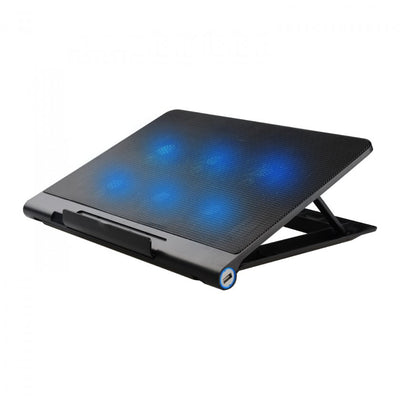 Base Ventilador Mlab Six Fan Para Notebook Hasta 17 Color Negro
