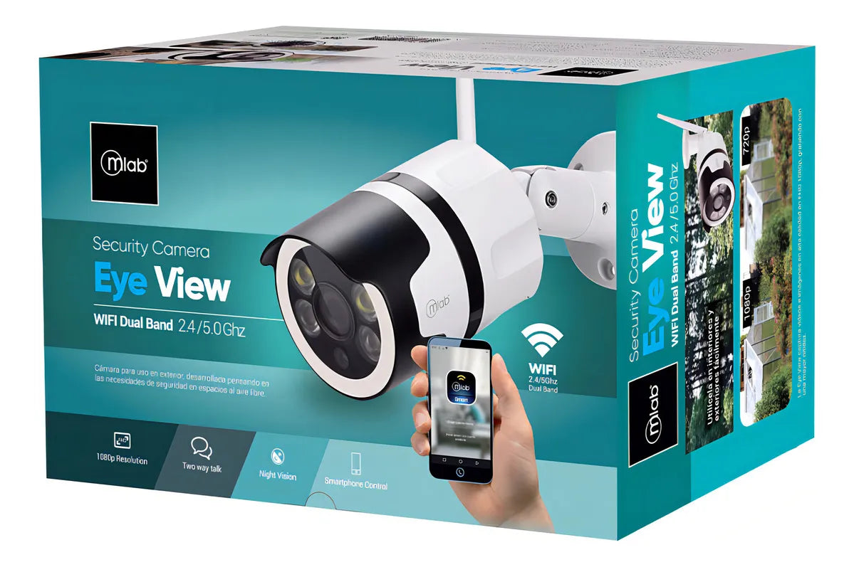 Camara De Seguridad Ip Mlab Eye View 9260 1080p Wifi Outdoor Color Blanco