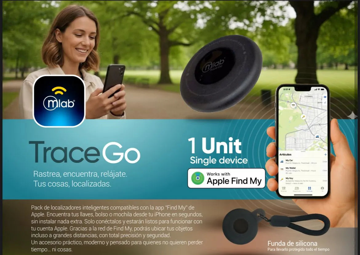 Rastreador Gps Mlab Trace Go Apple Find My