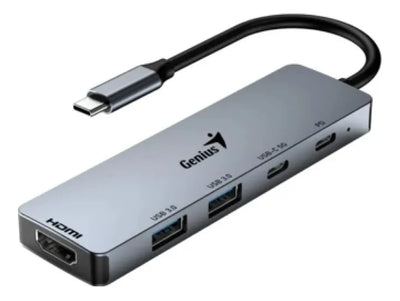 Genius Uh500 Hub Tipo C 5 Puertos Hdmi 4k,carga Pd100w,usb