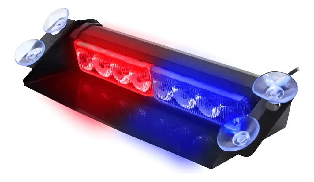 Baliza Parabrisa Led Estroboscópica Azul Rojo