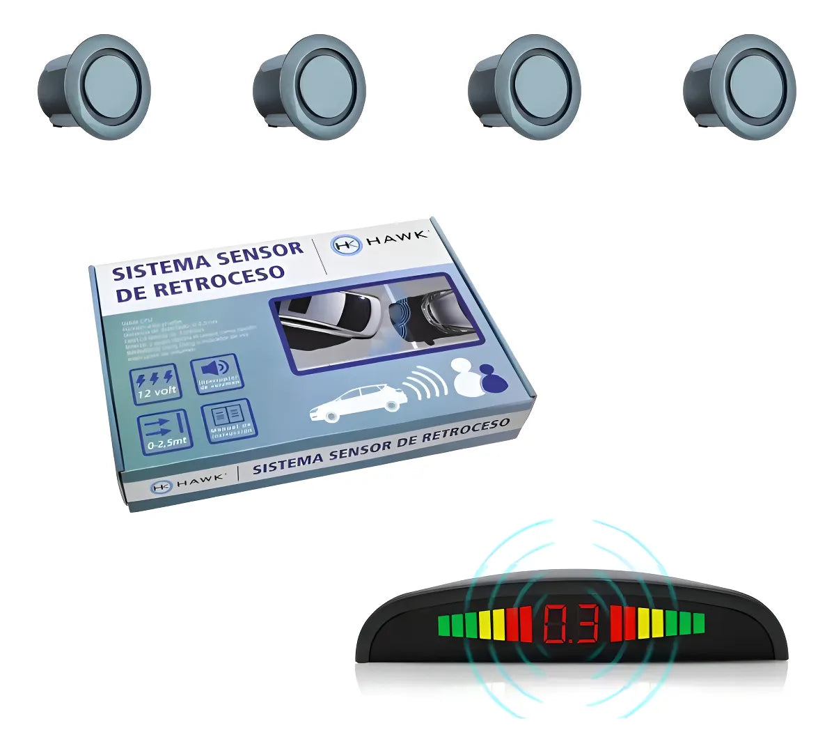 Sensor de retroceso HK-070 Plata