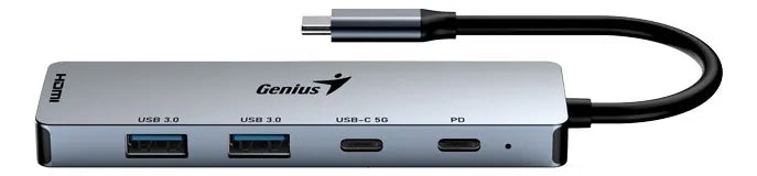 Genius Uh500 Hub Tipo C 5 Puertos Hdmi 4k,carga Pd100w,usb