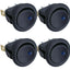 Boton On/off Auto Interruptor Redondo 12v Led Azul Pack 10ud