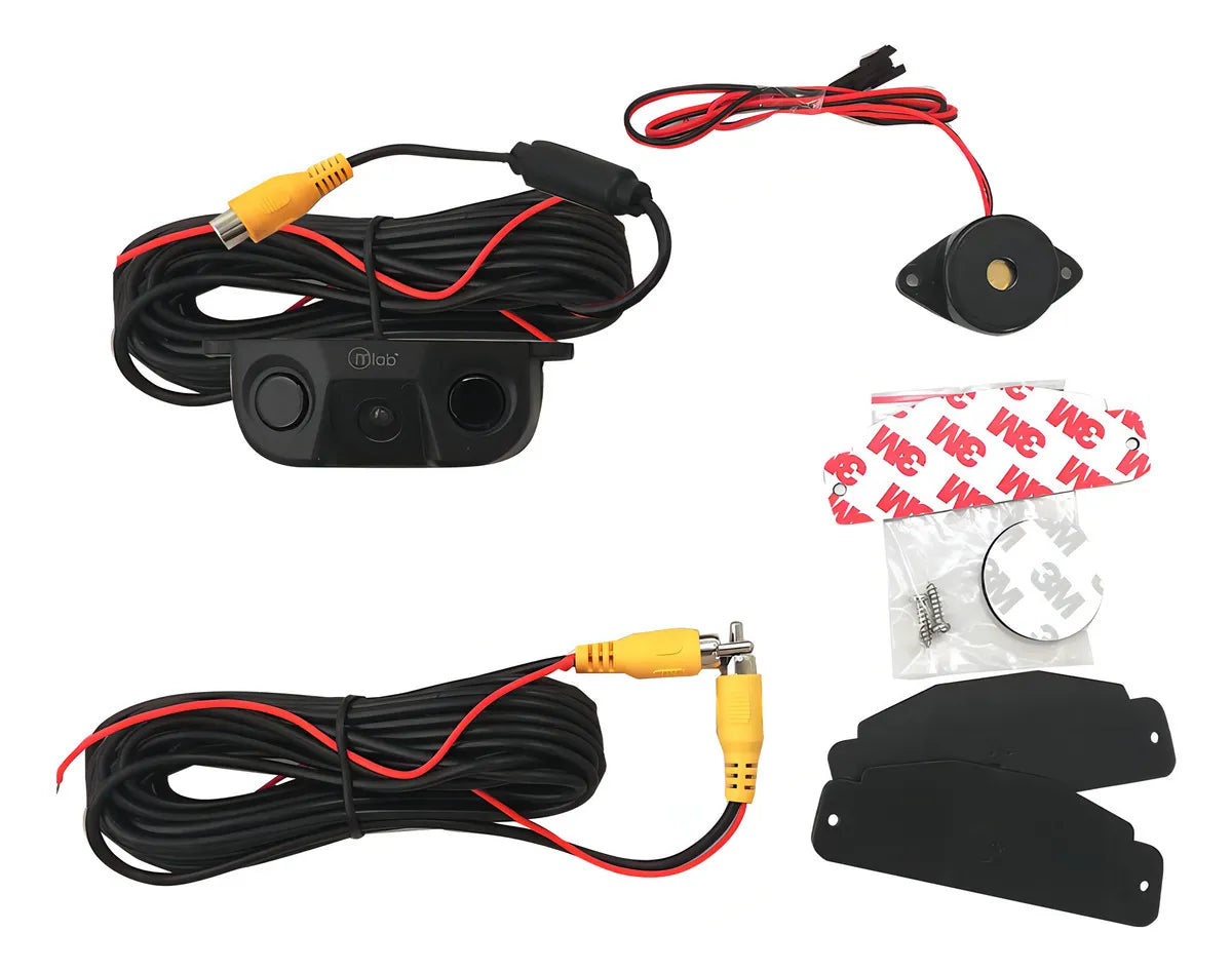 Cámara + Sensor De Retroceso Mlab 9237 3 En 1 Ip67 Negra
