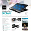 Base Ventilador Mlab Six Fan Para Notebook Hasta 17 Color Negro