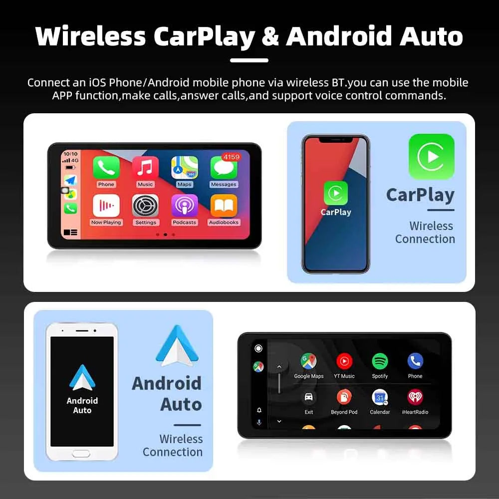 Radio Moto Carplay Android Auto Universal 12v