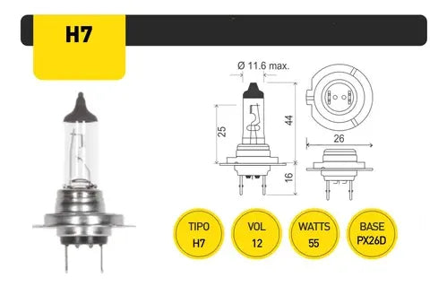 Par Ampolleta Trifa H7 12v 55w Px26d