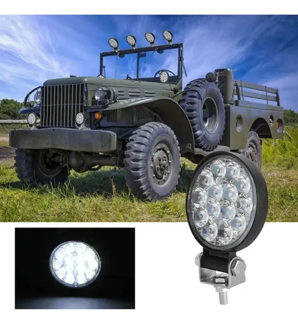 Foco Neblinero Led 14 Chips 42w 10-30v Redondo Para Auto