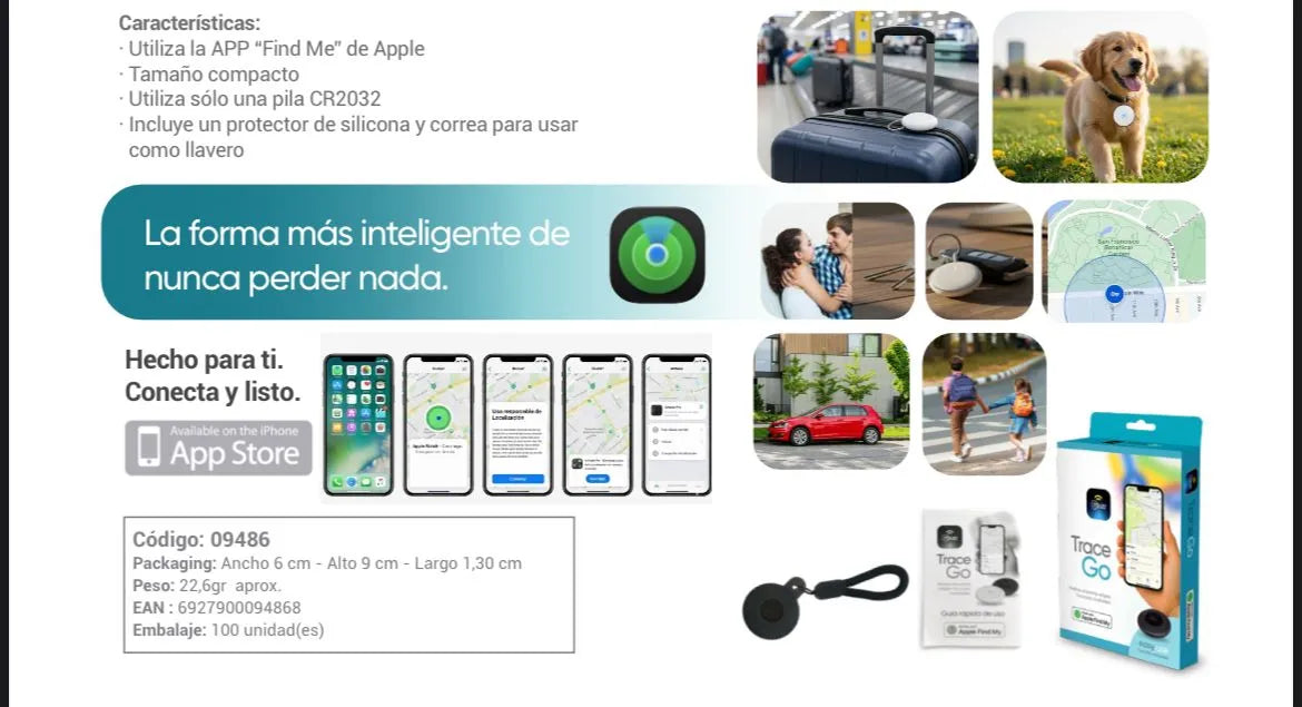 Rastreador Gps Mlab Trace Go Apple Find My
