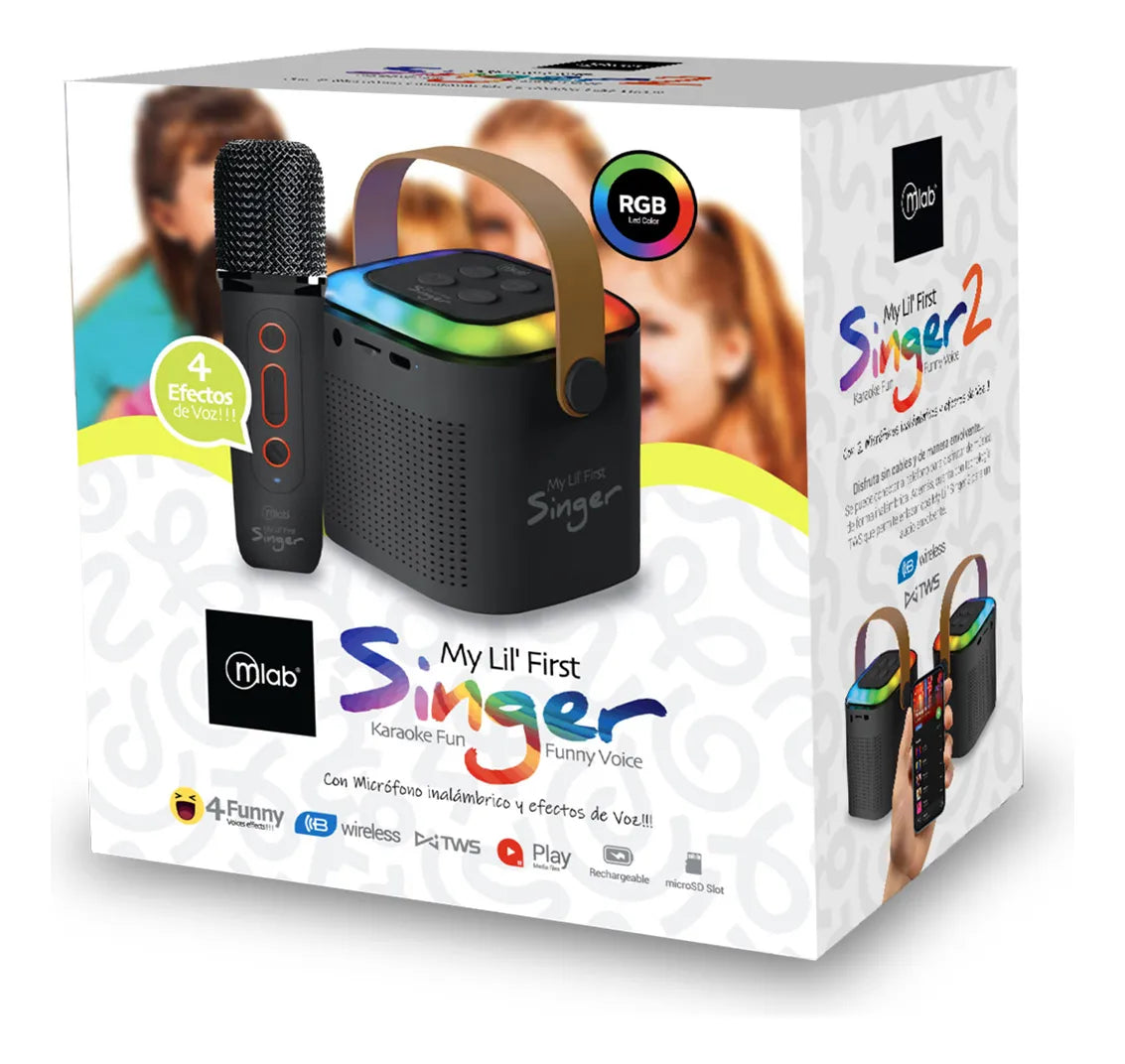 Mlab Karaoke My Lil First Singer Rgb 1 Mic Inalámbrico