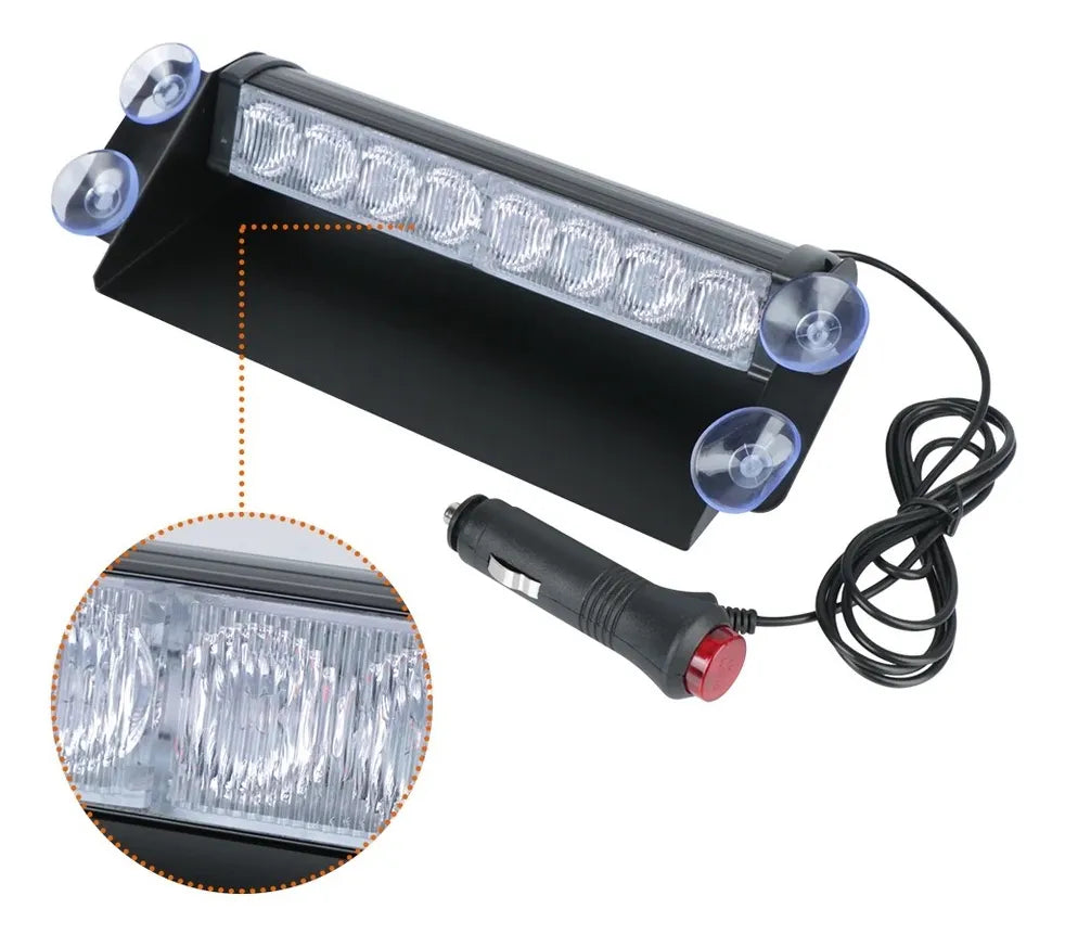Baliza Parabrisa Led Estroboscópica Azul Rojo