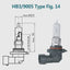 Ampolleta Hb3 9005 12v 60w Halógena De Alto Rendimiento