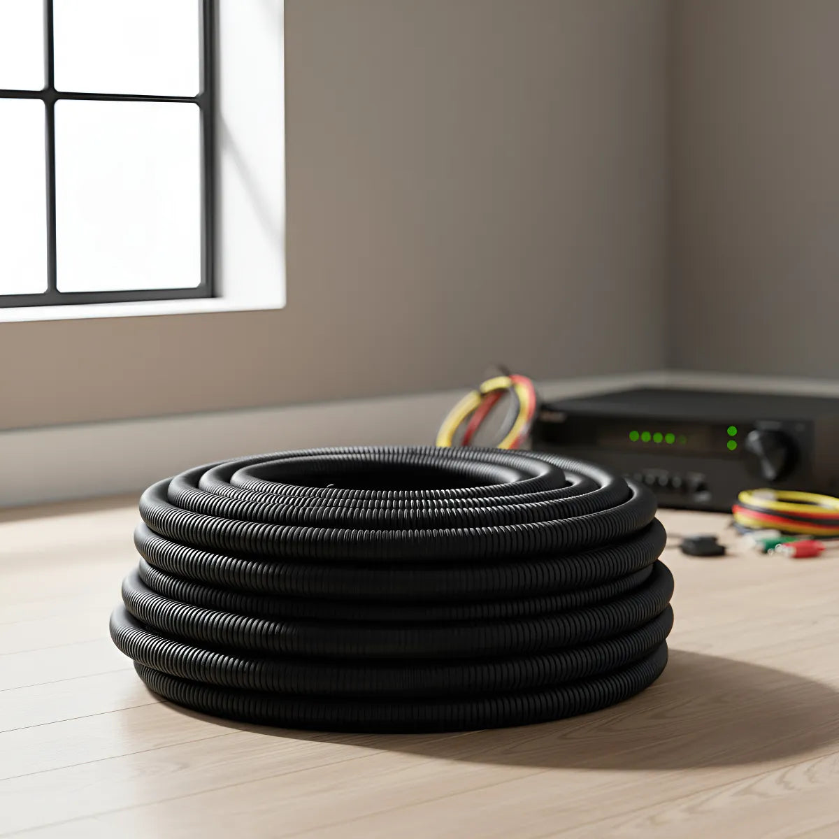 Rollo Corrugado 10 Mm X 25 M Negro