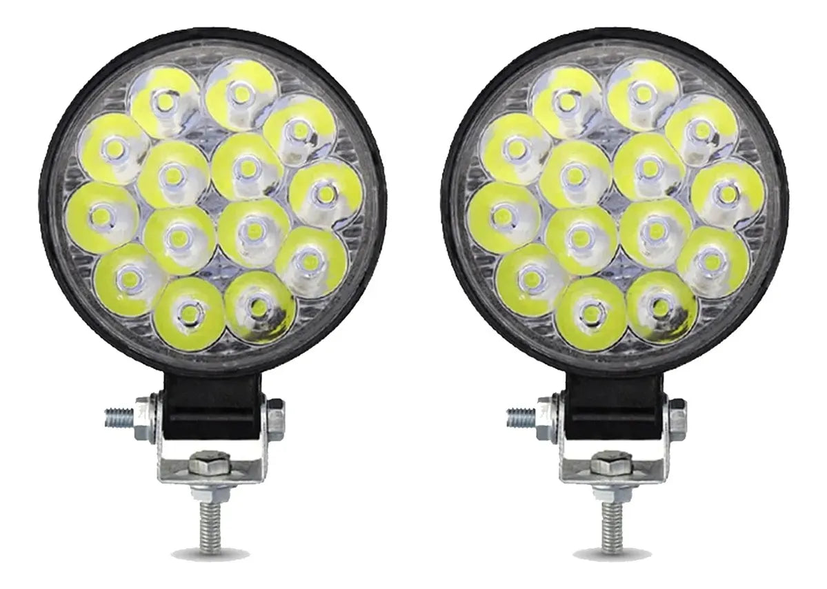 Foco Neblinero Led 14 Chips 42w 10-30v Redondo Para Auto