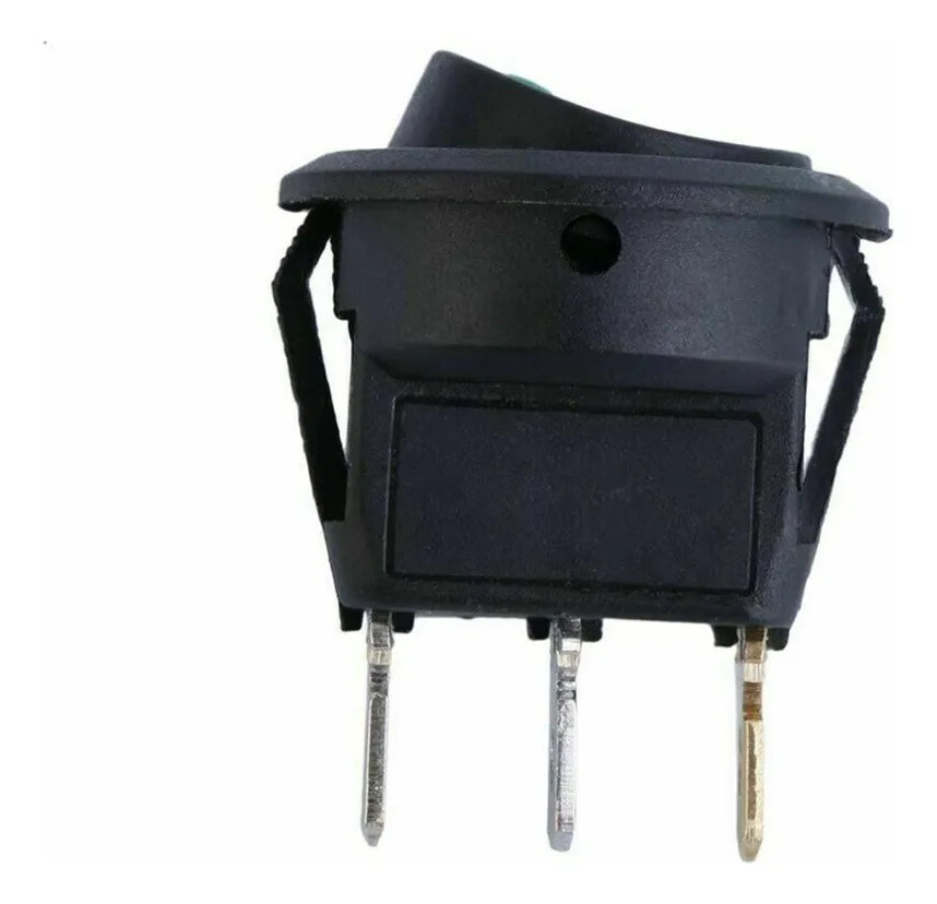 Boton On/off Auto Interruptor Redondo 12v Led Azul Pack 10ud
