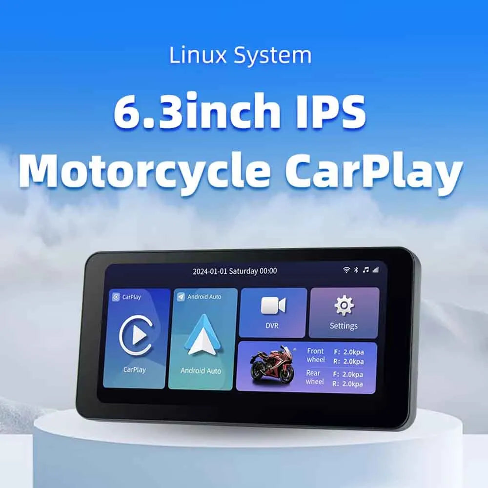 Radio Moto Carplay Android Auto Universal 12v