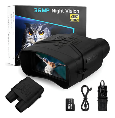 Binoculares Visión Nocturna Y Diurna 4k Hd Infrarrojo 36mp