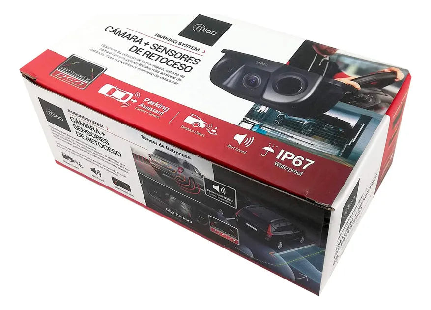 Cámara + Sensor De Retroceso Mlab 9237 3 En 1 Ip67 Negra