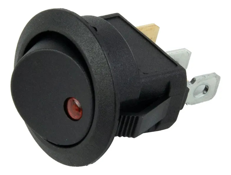 Boton On/off Auto Interruptor Redondo 12v Led Rojo Pack 10ud