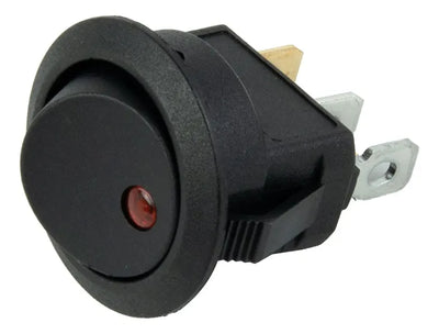 Boton On/off Auto Interruptor Redondo 12v Led Rojo Pack 10ud