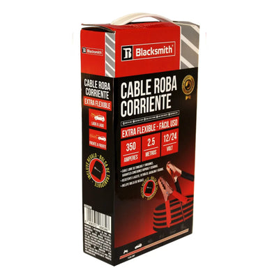 Cable Puente Batería 350a 2,5m Robacorriente Auto Emergencia