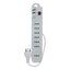 Alargador Zapatilla Protector Sobre Voltaje 1400j Microlab Color Blanco