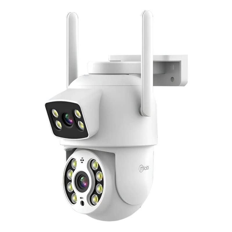 Cámara Ip Head 2vision Dual Doble Lente 1080p Mlab 09419 Color Blanco