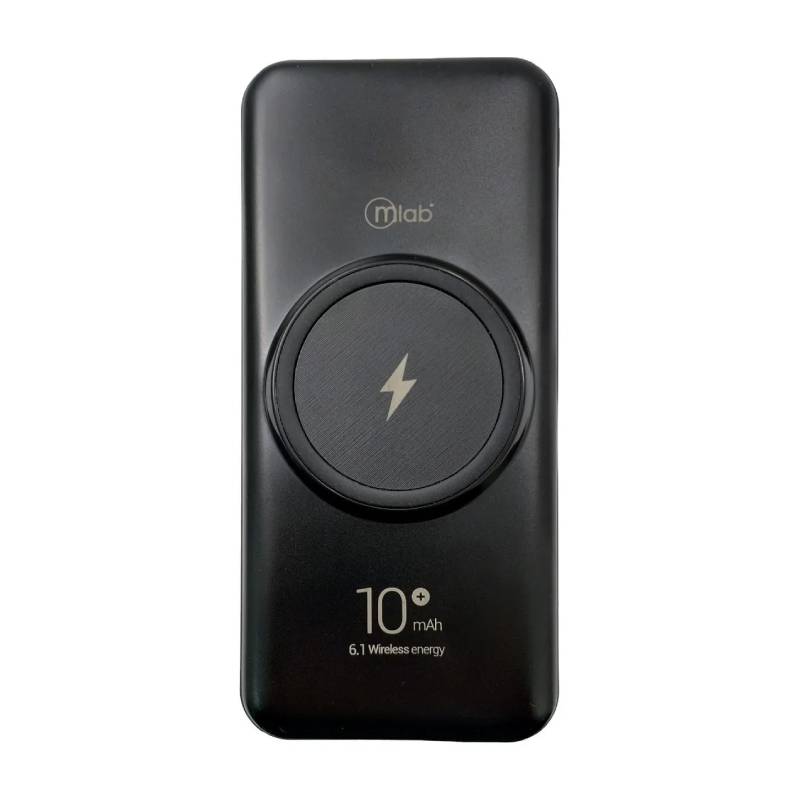 Powerbank Mlab 9410 10.000 Mah Carga Inalámbrica Negro