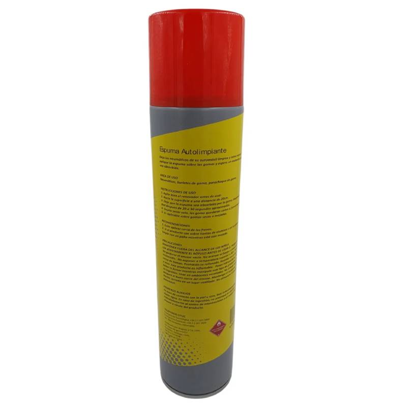 Renovador De Neumáticos Arlon 650 Ml Espuma Autolimpiante