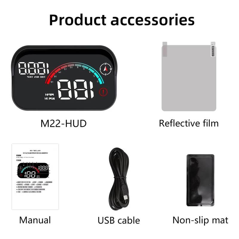 Velocímetro Digital Universal Hud M22 Gps Pantalla Hud Km/h