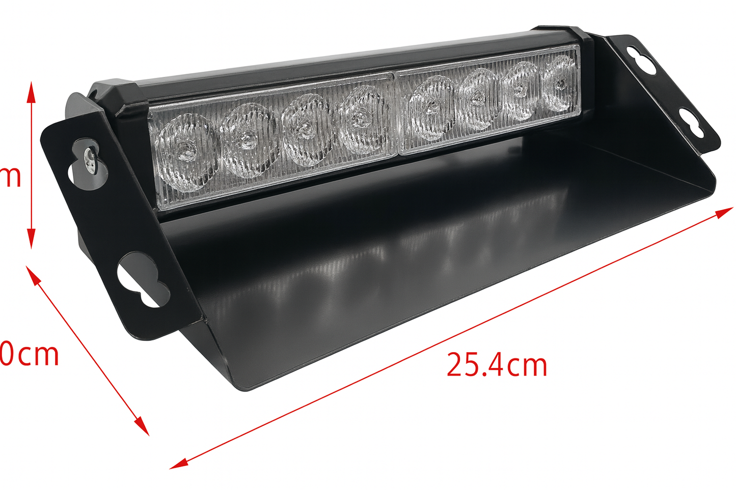 Baliza LED Azul 12V para Parabrisas de Auto y Camioneta – 8 Luces Potentes